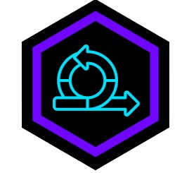 Ícono representativo del proceso de desarrollo de software denominado metodología ágil.