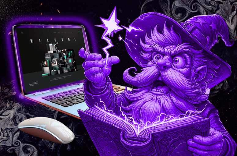 En la imagen se aprecia un mago quien mágicamente está lanzando un conjuro como el de los clientes de Innomobs cuando solicitan crear página web.